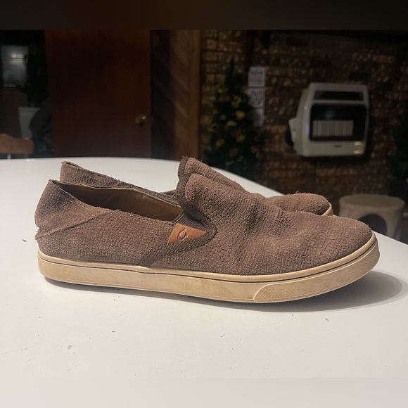 OluKai Women’s Size 9 Pehuea Heu-W Full Grain Leather Slip On Shoes - Picture 2 of 9